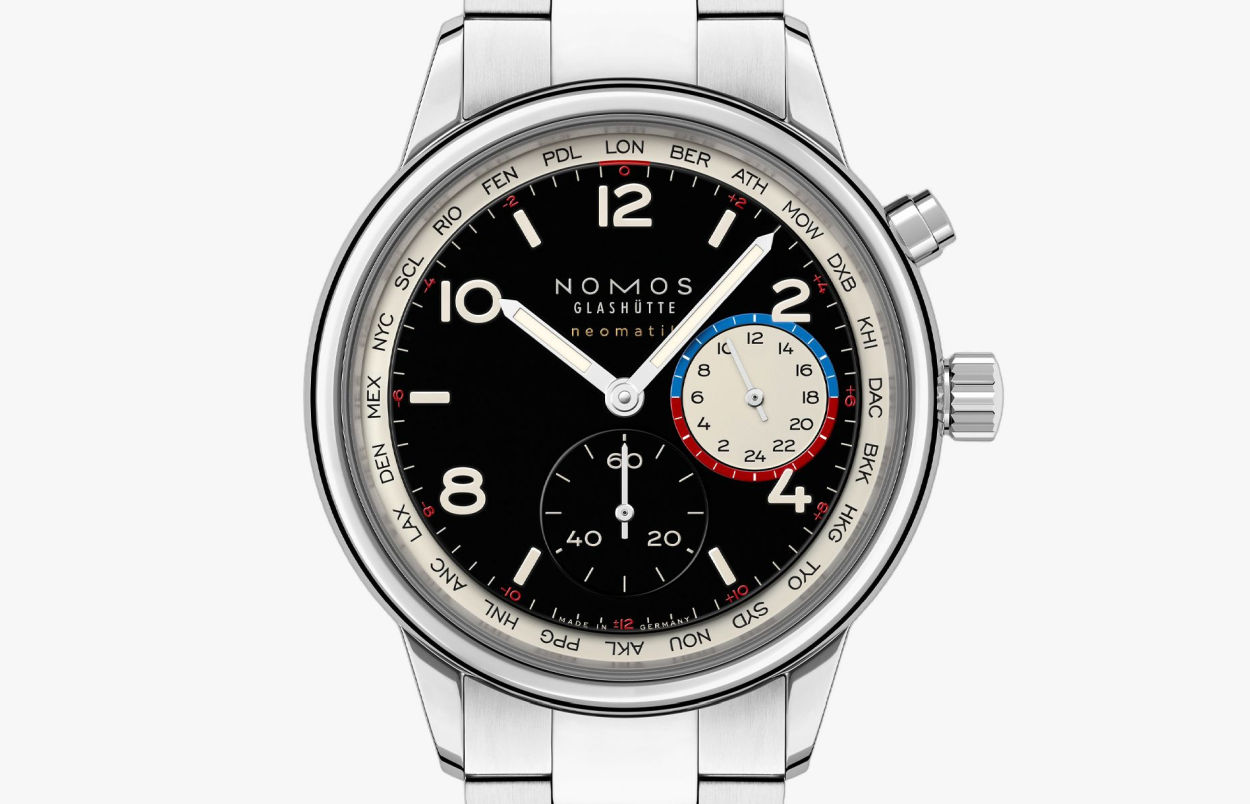 Nomos Club Sport neomatik Worldtimer Dark : le temps universel en mode nocturne
