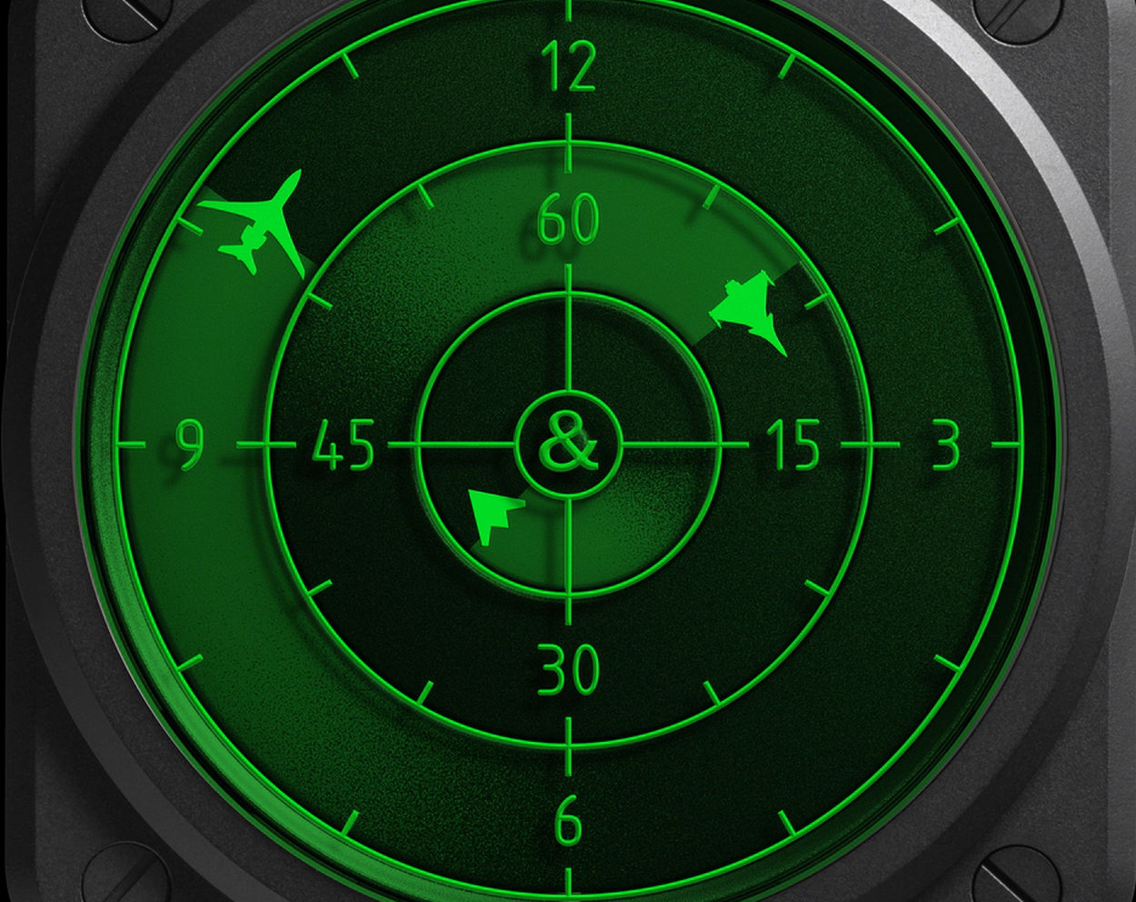 Bell & Ross BR-03 Green Radar Ceramic : trois avions pour donner l'heure