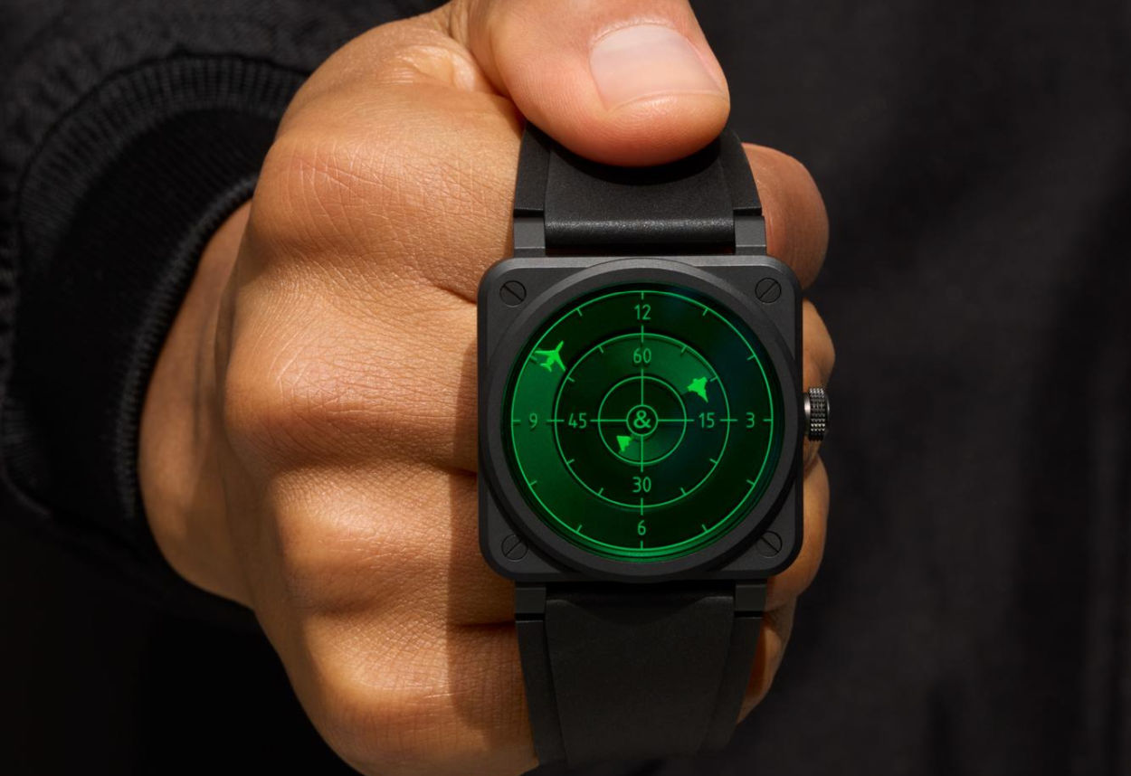 Bell & Ross BR-03 Green Radar Ceramic : trois avions pour donner l'heure