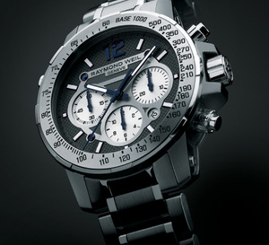 Nabucco : Raymond Weil propose son chronographe dans une version titane et acier