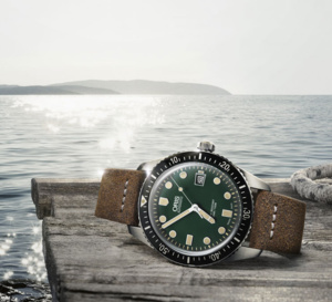 Oris Diver Sixty-Five : cadran vert