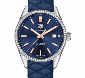 TAG Heuer Carrera Lady : modèle acier sur cadran bleu