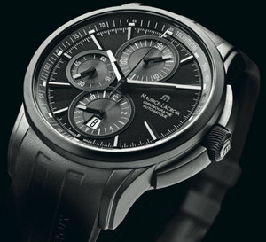 Maurice Lacroix : du Full Black et du titane pour la Pontos Chronographe Sport