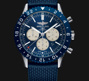 Breitling Chronoliner manuf' : du bleu pour la version boutique