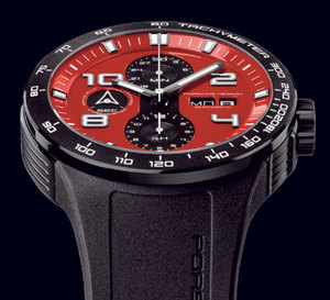Porsche Design Flat Six P’6340 Chronographe : en rouge et noir