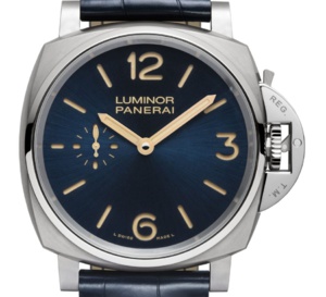 Panerai Luminor Due 3 jours en titane : tendance bleue