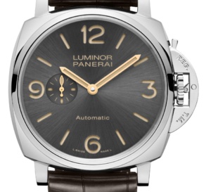 Panerai Luminor Due 3 jours "auto" en acier satiné et cadran anthracite