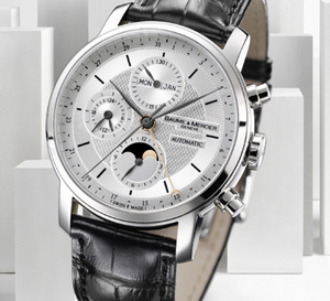 Baume et Mercier : chronographe et calendrier complet dans la collection Classima