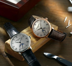 Frédérique Constant Slimline Moonphase Manufacture : cadran chiffres romains