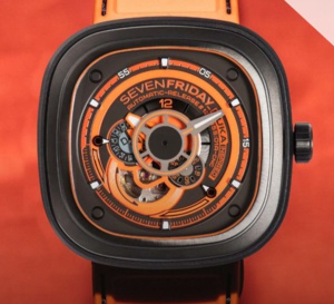 SevenFriday Kuka III : orange mécanique