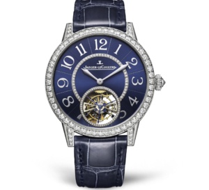 Jaeger-LeCoultre Rendez-Vous Tourbillon or gris cadran bleu et diamants