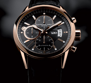 Raymond Weil Freelancer en or rose : chronographe et quantième