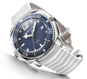 Aquascope Marine JeanRichard : du bleu et du blanc pour une montre estivale