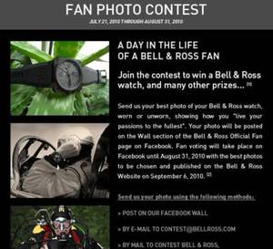 Bell &amp; Ross lance un grand concours de photo de montre