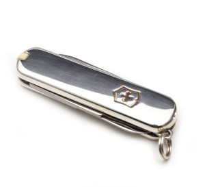 Old Time Heure : couteau suisse Victorinox en argent par Tiffany