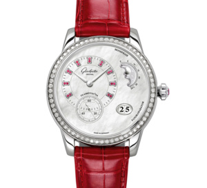 Glashütte Original : nouvelle PanoMatic Luna... rouge baiser