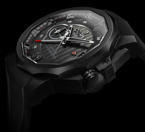 Corum Admiral’s Cup Chronograph 44 Centro Mono-pusher : avec aiguille de minutes au centre du cadran