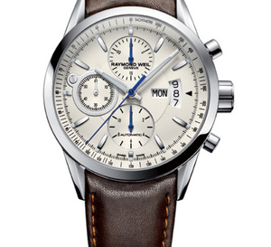 Raymond Weil Freelancer : un chronographe au cadran opalin