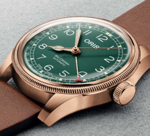 Oris Big Crown Pointer Date : boitier bronze et cadran vert pour une octogénaire très pimpante