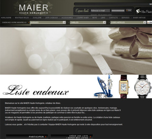 Déposer votre liste cadeaux chez Maier Haute Horlogerie et Maier Vintage