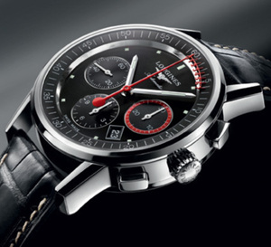 The Longines Column-Wheel Chronograph Record : trotteuse avec échelle vernier