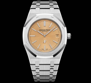 Audemars Piguet Royal Oak Jumbo : or gris et cadran doré