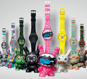 Swatch Kidrobot : une collection ludique et arty où chaque modèle est accompagné de son Dunny