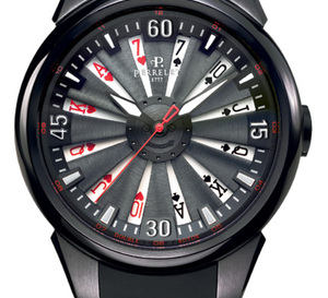 Perrelet Turbine Poker : montre en main, carte sur table