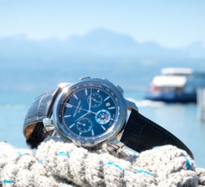 Emile Chouriet Lac Léman chronograph blue : acier et tungstène