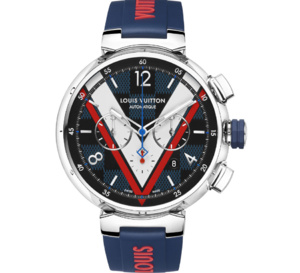 ​Louis Vuitton Tambour Damier Cobalt Chronographe