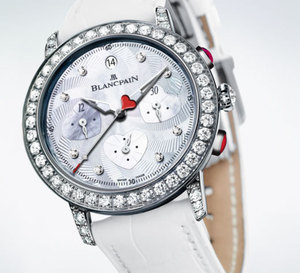 Blancpain : le modèle de la Saint Valentin 2012 est un chronographe flyback serti de diamants