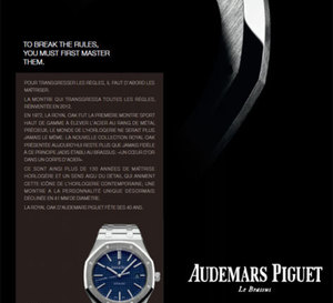 Audemars Piguet : une toute nouvelle campagne de communication