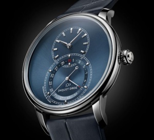 Jaquet Droz Grande Seconde Quantième : l'heure bleue en 39 ou 43 mm