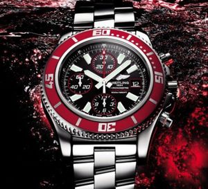 Breitling SuperOcean Chronograph II : lunette rouge caoutchouc édition limitée