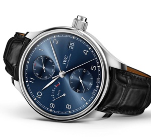 IWC Portugaise Monopoussoir Laureus Sport for Good : toujours belle en bleu