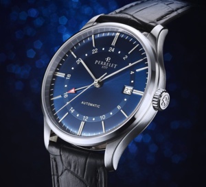 Perrelet : une GMT cadran bleu dans sa collection Weekend