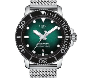 Tissot Seastar 1000 Powermatic 80 : après la bleue, la verte !