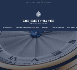 Lancement de "De Bethune Certifed Pre-Owned watches"