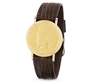 La montre "coin" Eska de Joe DiMaggio mise en vente par la maison M.S. Rau La montre "coin" Eska de Joe DiMaggio mise en vente par la maison M.S. Rau