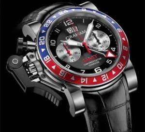 Graham Chronofighter Oversize GMT Blue and Red