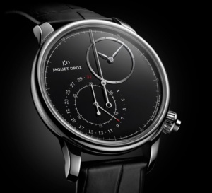 Jaquet Droz Grande Seconde Décentrée Chronographe : noir de noir avec cadran onyx