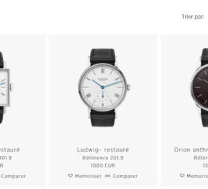 Bon plan chez Nomos avec une sélection de montres restaurées vendues en ligne