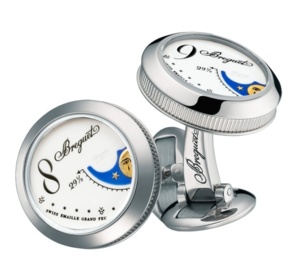 Boutons de manchette Breguet : l’art de l’émail grand feu aux deux poignets….