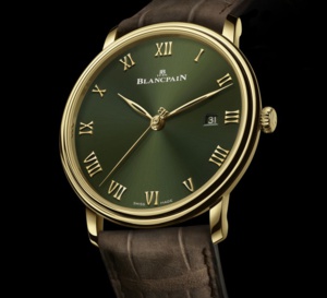 Blancpain Villeret Extraplate édition Boutique : beau cadran vert kaki