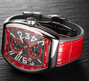 Franck Muller The Vanguard Master Banker : de l'acier et du rouge !