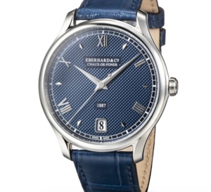 1887 : la montre de ville d'Eberhard &amp; Co se pare de bleu