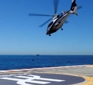 Hublot : le H de la marque sur les pistes d’hélicoptère à Monaco