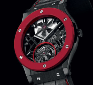 Hublot Red'n'Black Skeleton Tourbillon : de la céramique rouge vif pour Only Watch 2013