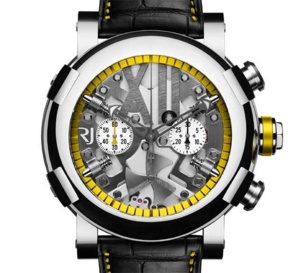 Romain Jerome Steampunk Chrono : de la couleur et des boutons de manchette assortis