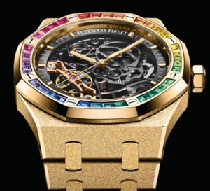 Audemars Piguet Royal Oak double balancier squelette rainbow et frosted gold